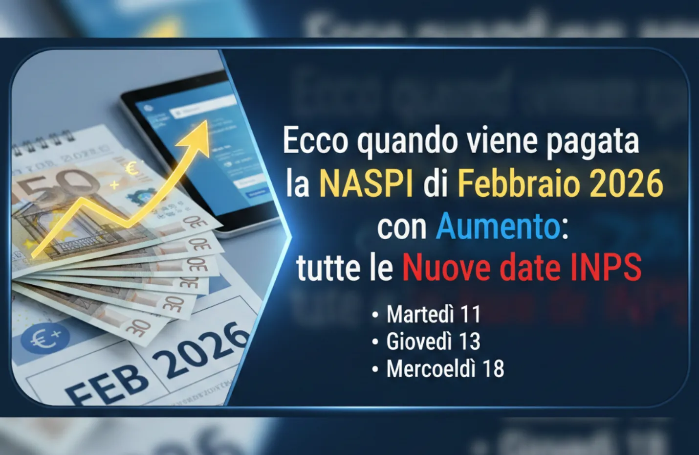 Ecco quando viene pagata la NASpI di Febbraio 2026